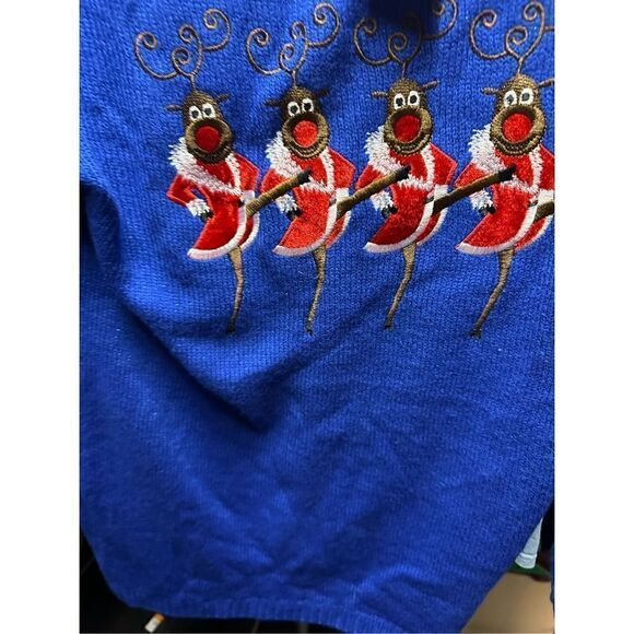 Isabellas Closet Reindeer Rocketeers Ugly Christmas Sweater - Picture 3 of 3